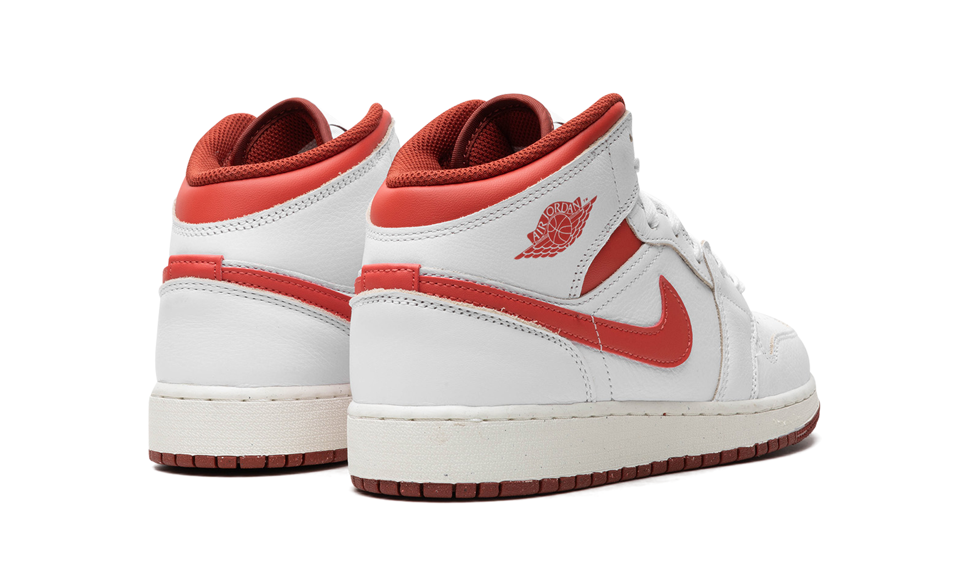 Air Jordan 1 Mid SE GS White Dune Red 4