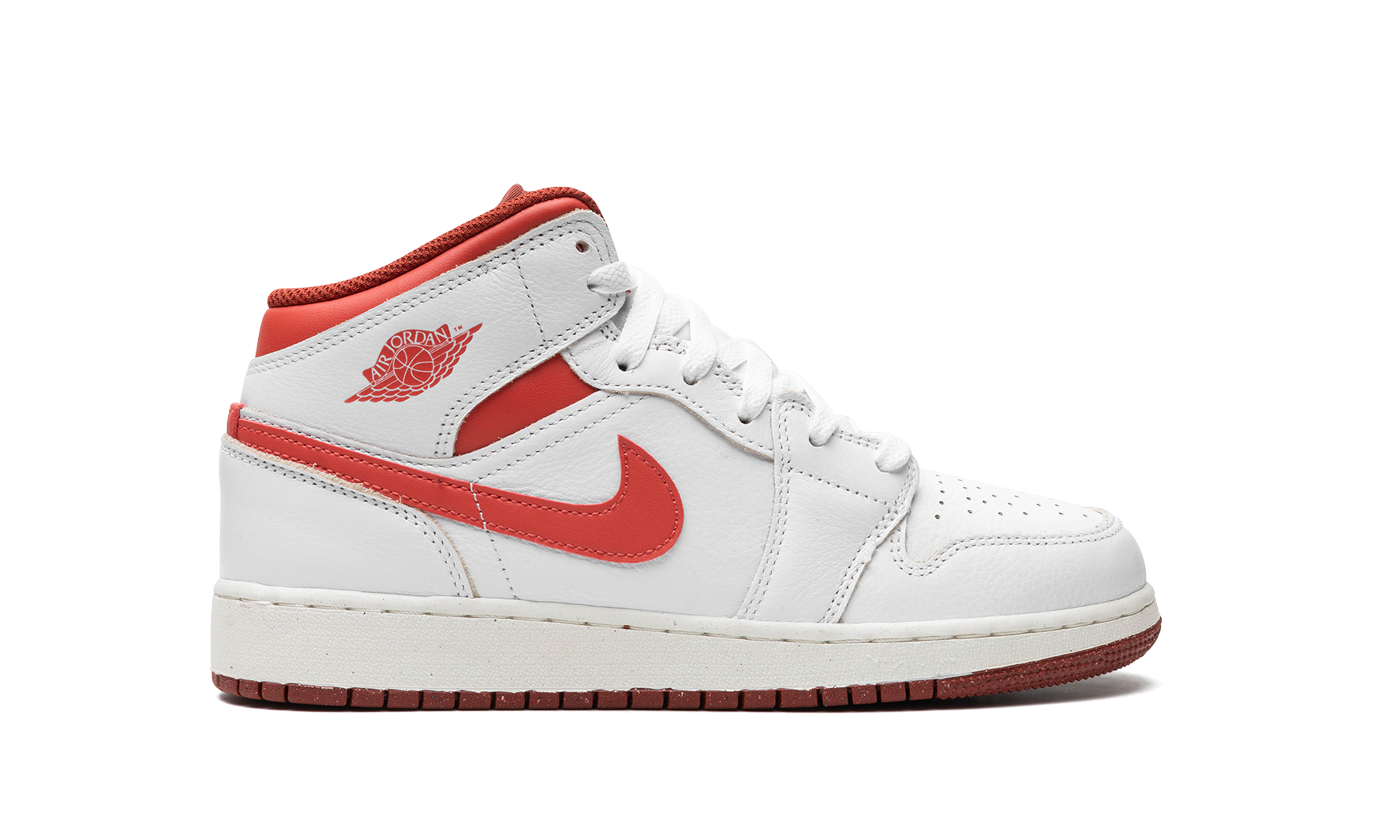 Air Jordan 1 Mid SE GS White Dune Red 7