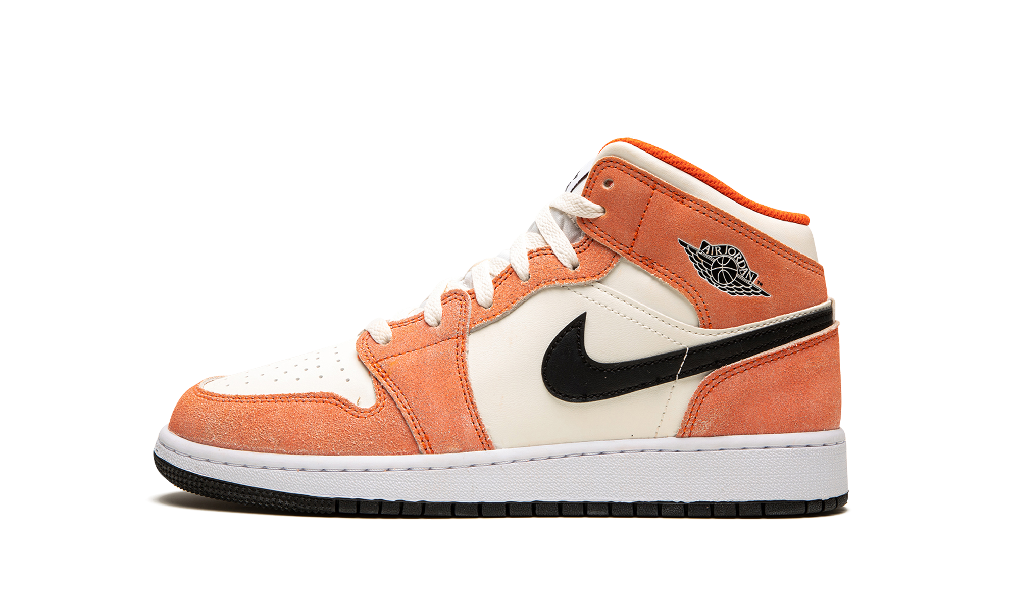 Air Jordan 1 Mid Se Orange Suede 4