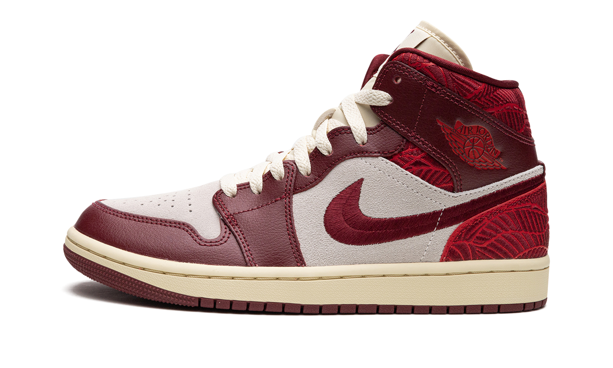 Air Jordan 1 Mid SE Tiki Leaf Team Red (W) 1