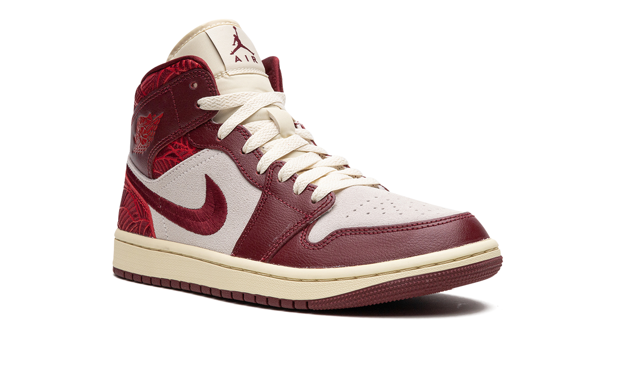 Air Jordan 1 Mid SE Tiki Leaf Team Red (W) 2