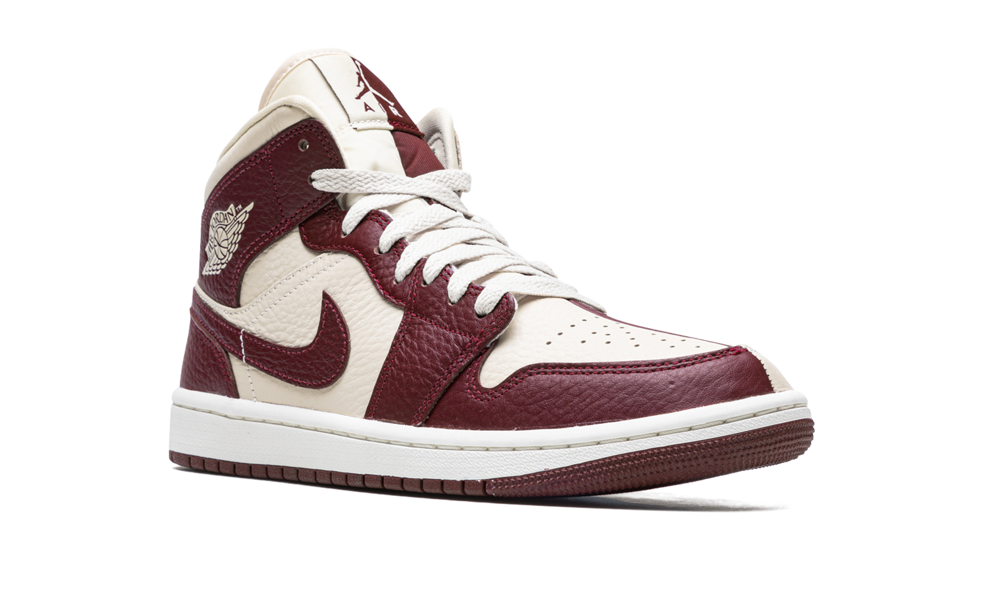 Air Jordan 1 Mid Split Beach Cherrywood Red 5