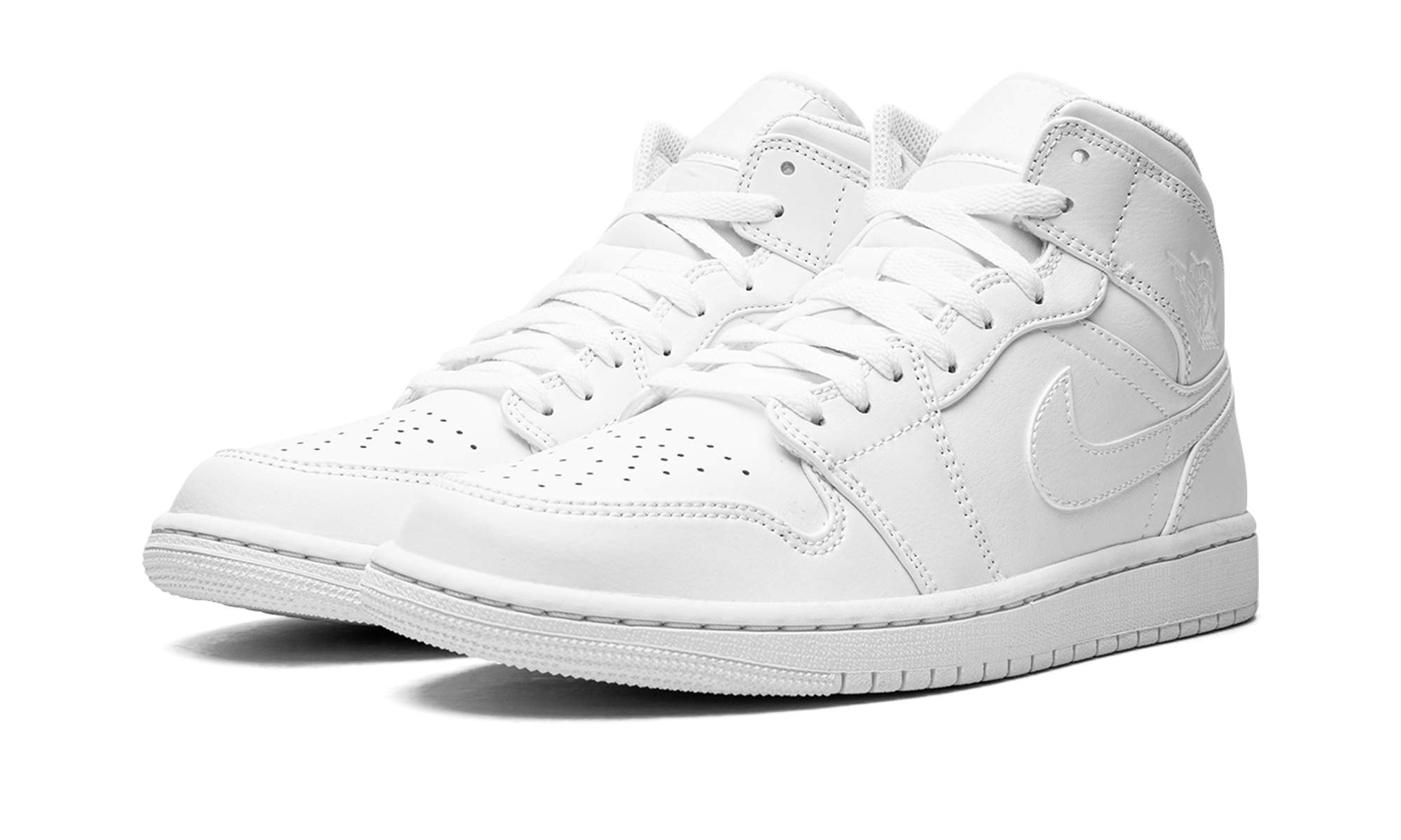 Air Jordan 1 Mid Triple White (2022) 3