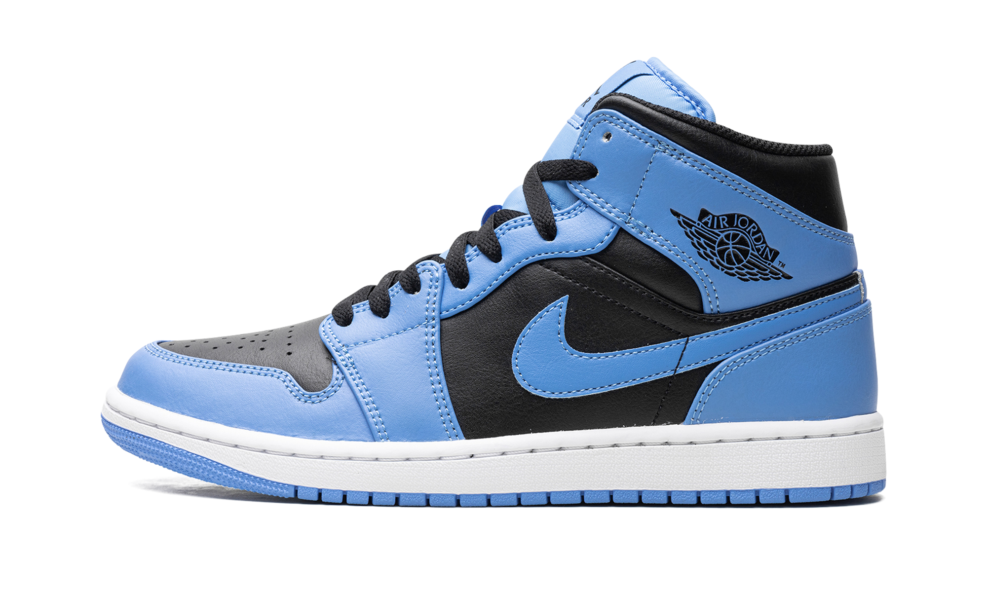 Air Jordan 1 Mid University Blue Black 1