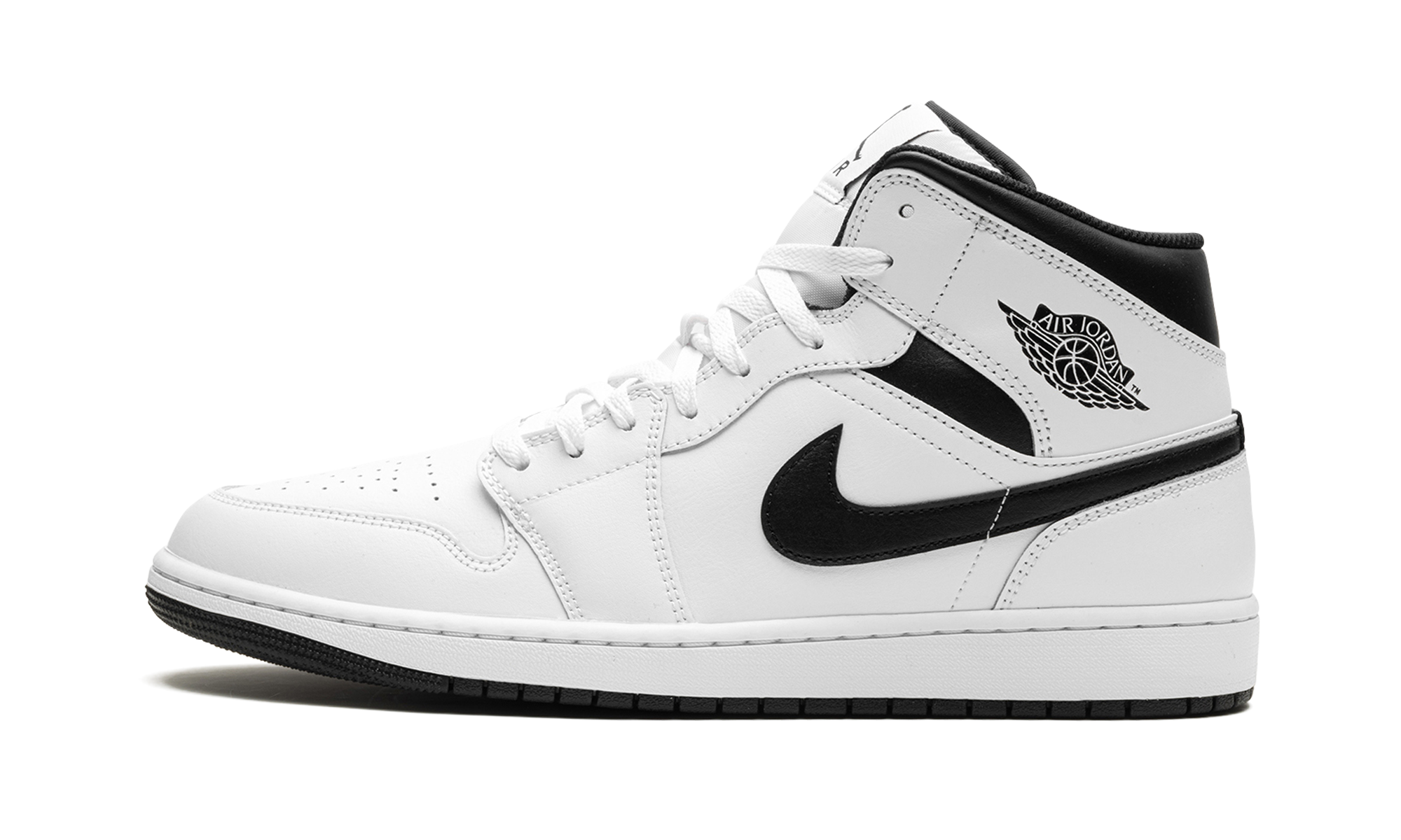 Air Jordan 1 Mid White Black 1