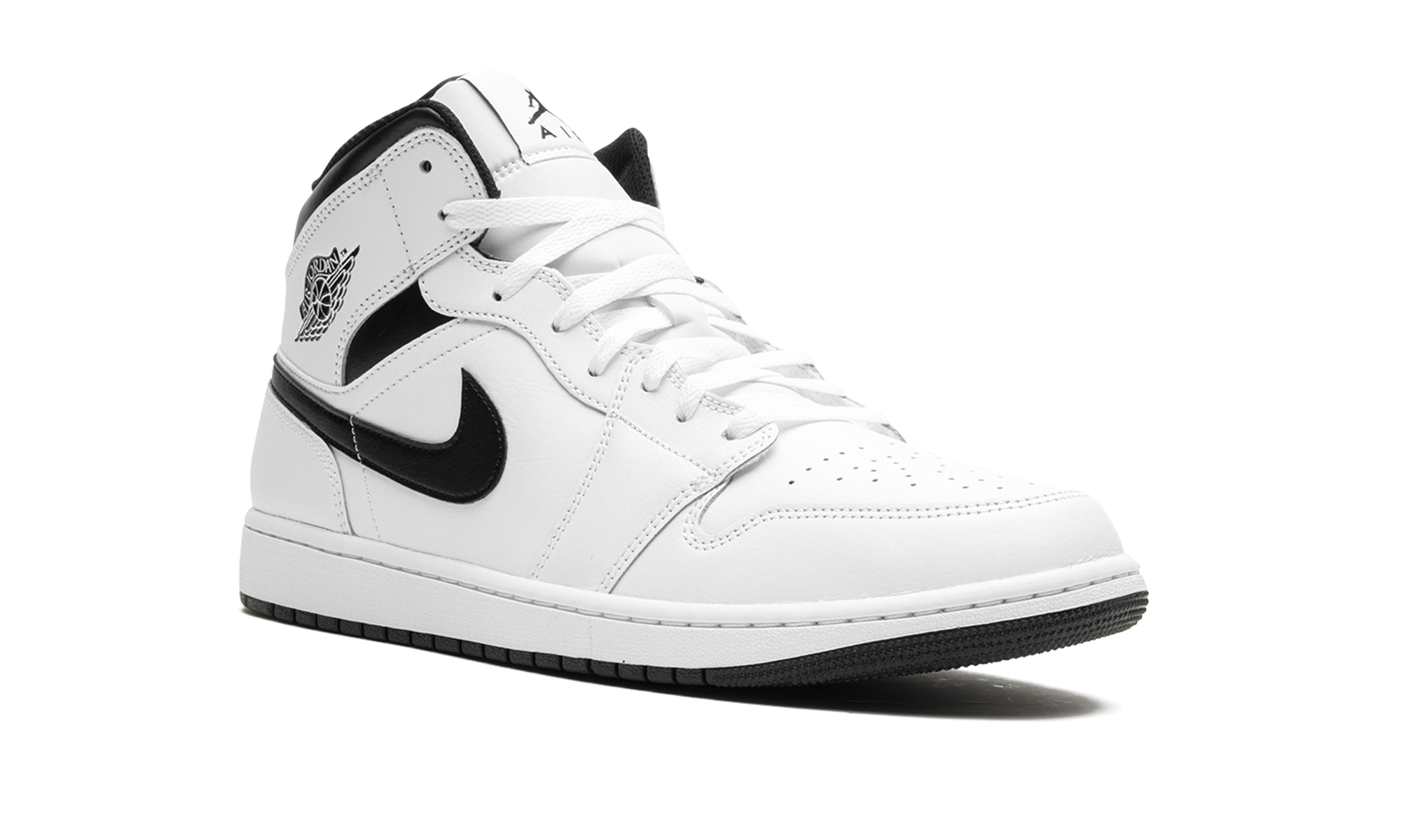 Air Jordan 1 Mid White Black 2