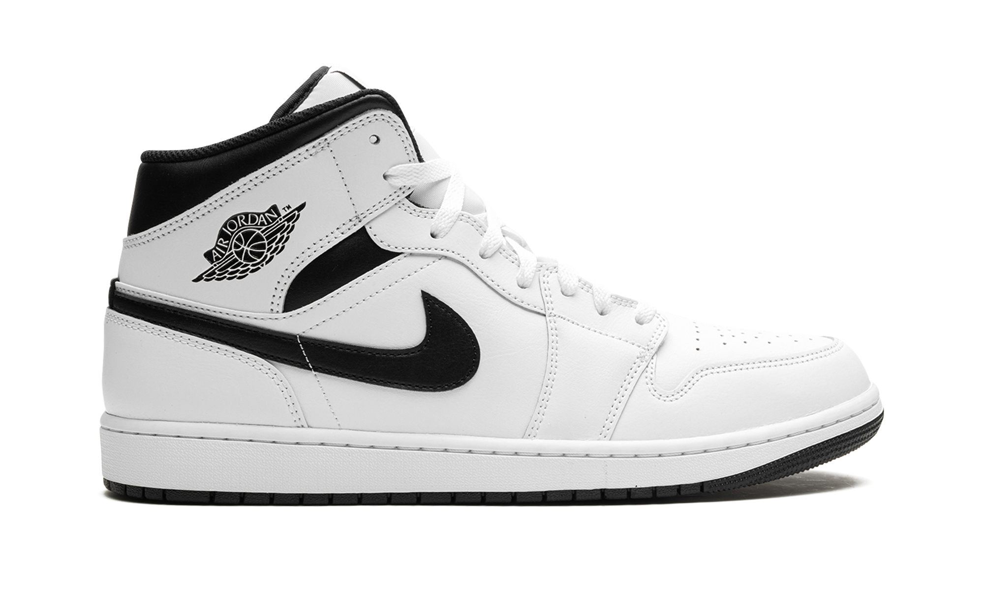 Air Jordan 1 Mid White Black 7