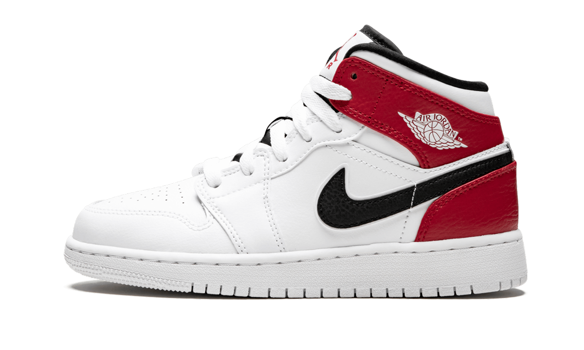 Air Jordan 1 Mid White Black Gym Red (GS) 1