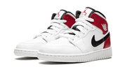 Air Jordan 1 Mid White Black Gym Red (GS) 3
