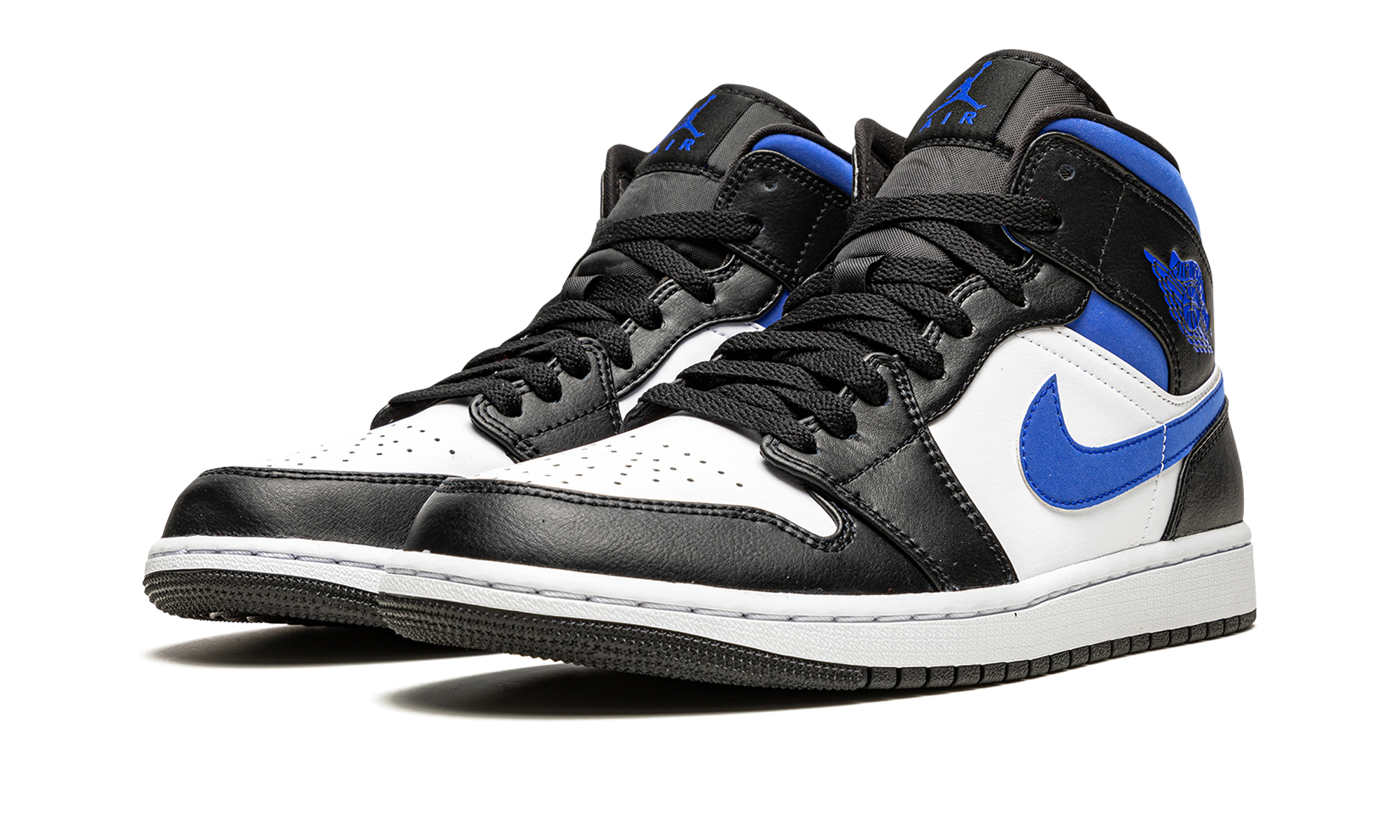 Air Jordan 1 Mid White Black Royal 3