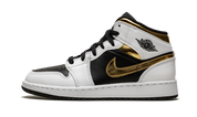 Air Jordan 1 Mid White Gold Black (GS) 2