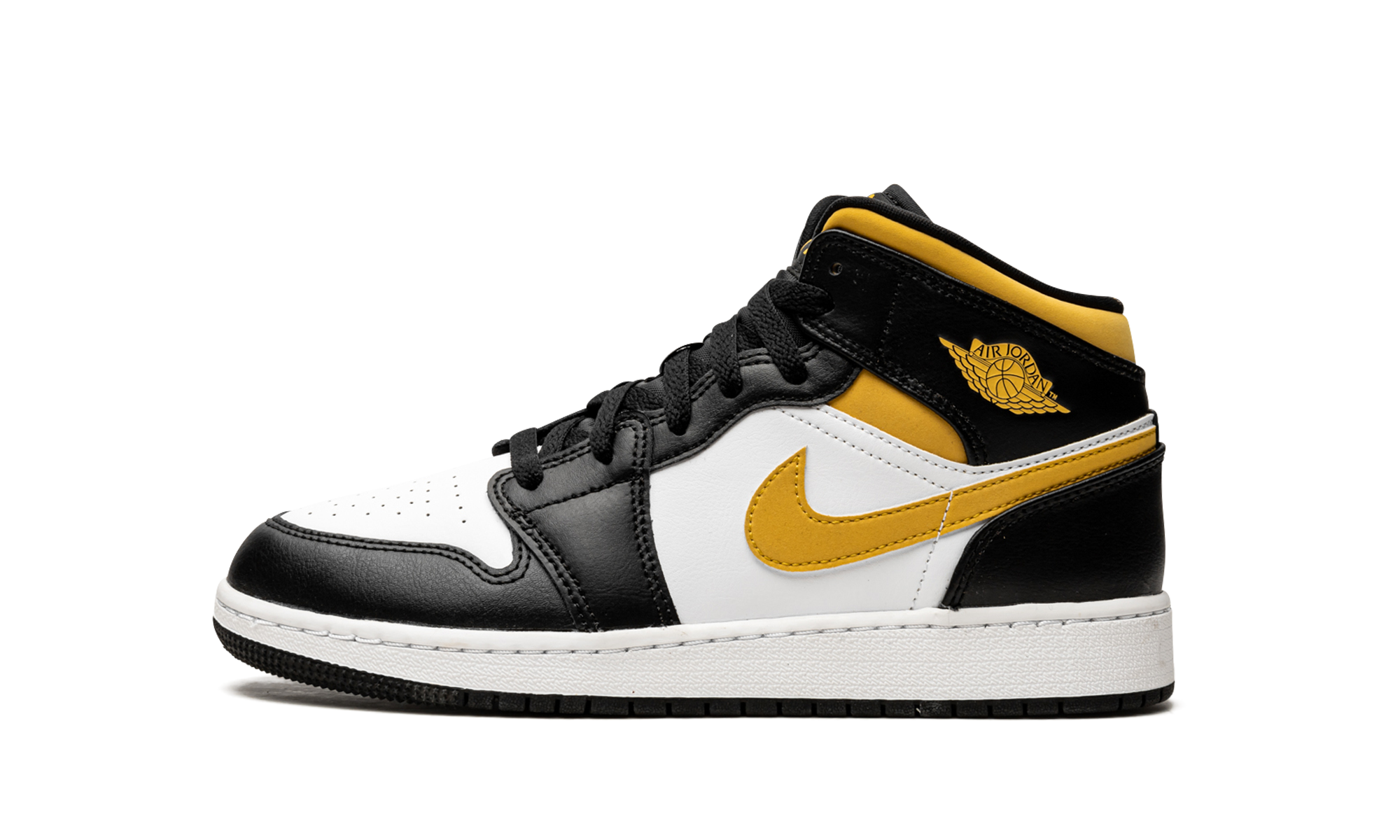Air Jordan 1 Mid White Pollen Black (GS) 1