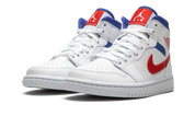 Air Jordan 1 Mid White Red Royal (W) 2