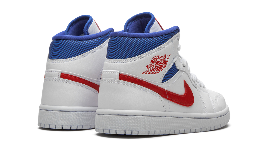 Air Jordan 1 Mid White Red Royal (W) 3