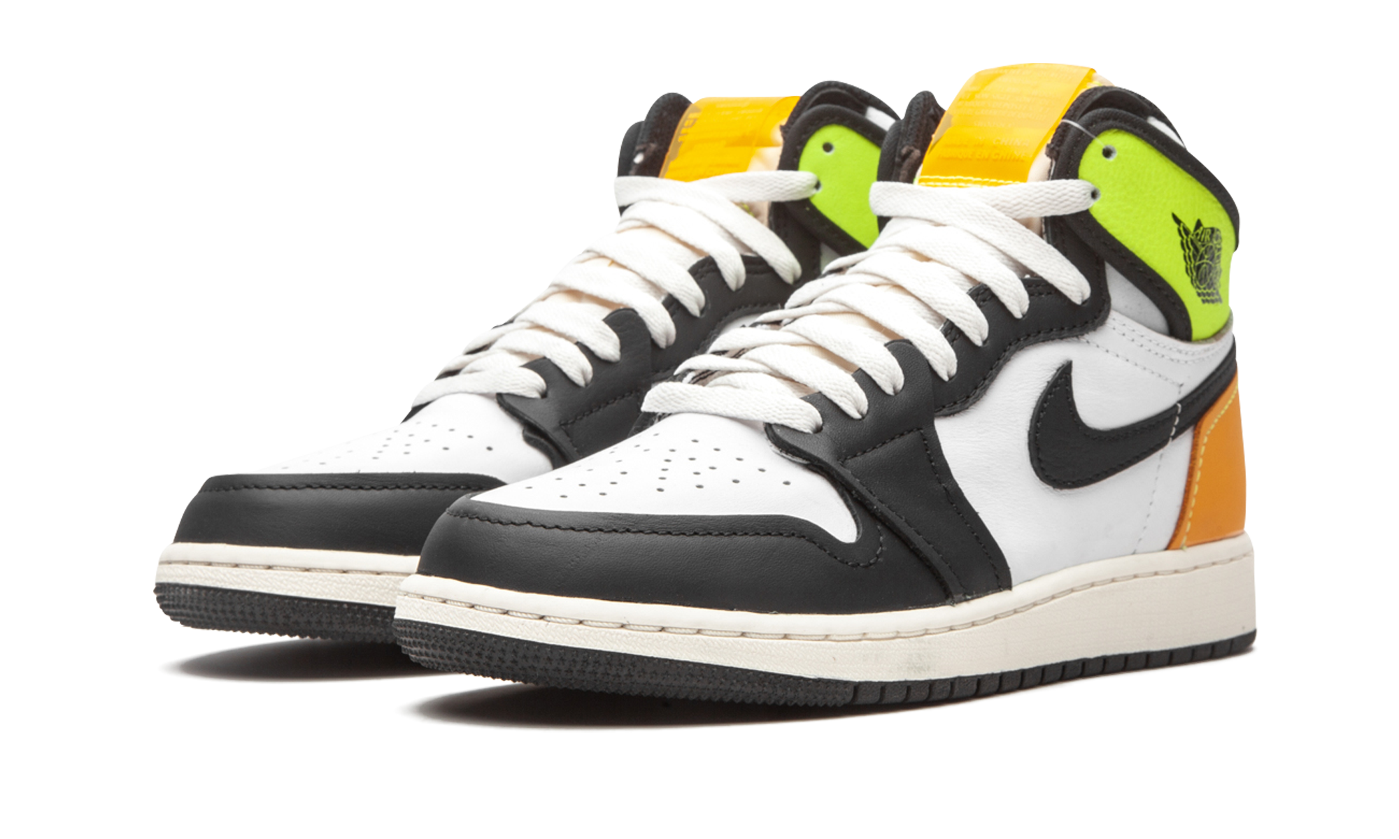 Air Jordan 1 Retro High White Black Volt University Gold (GS) 3