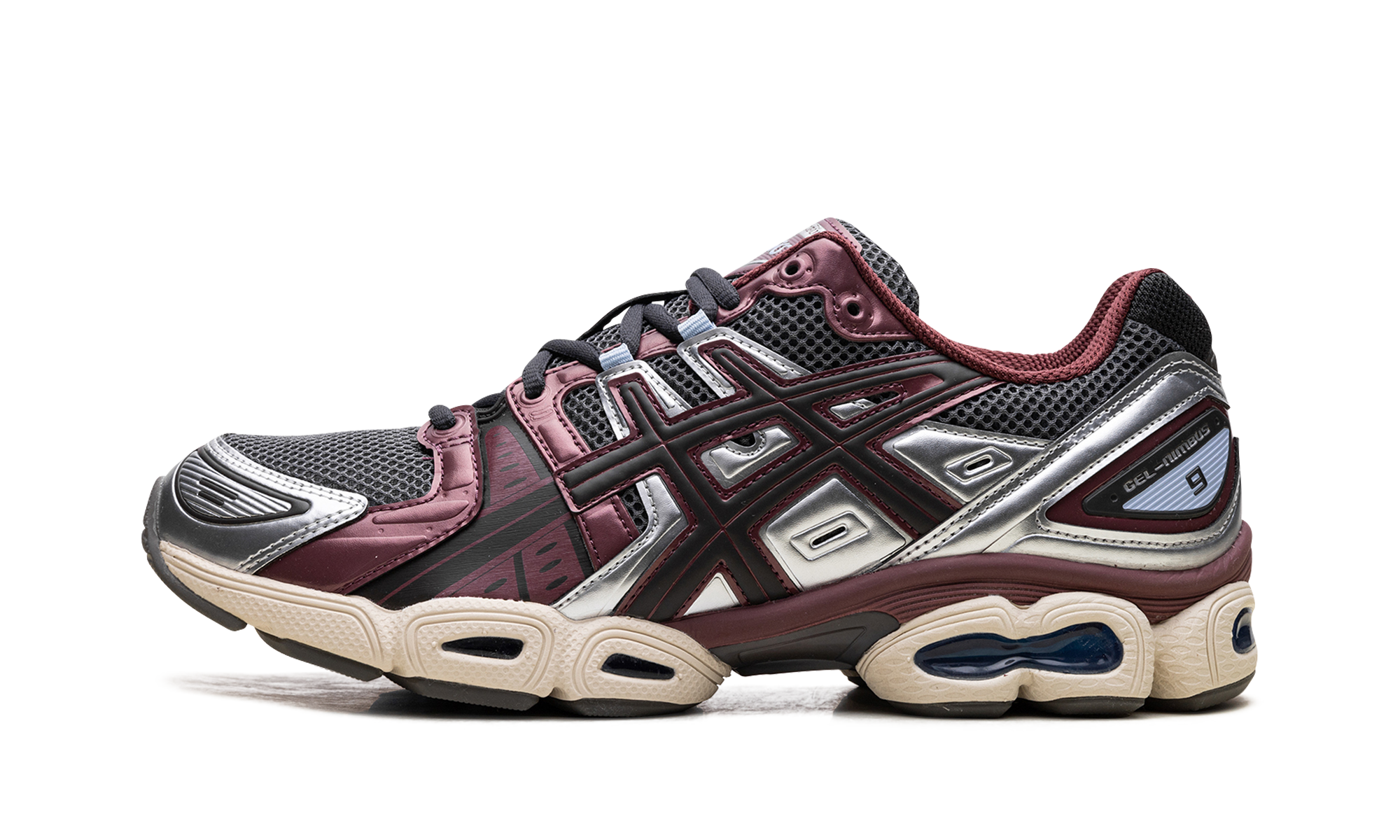 ASICS Gel-Nimbus 9 Truffle Grey Dark Cherry 1