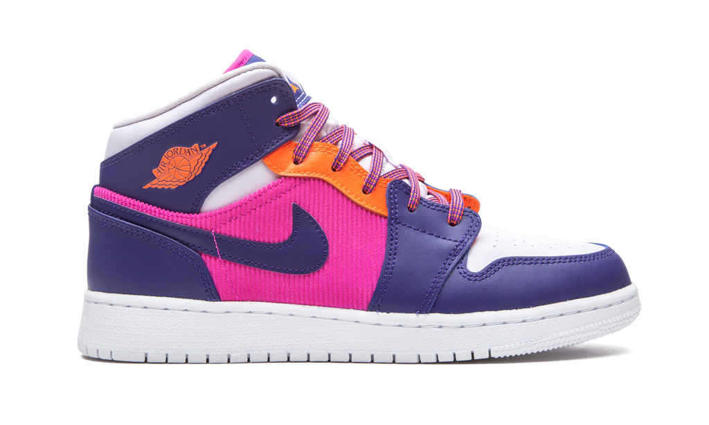 Jordan 1 Mid Fire Pink Barely Grape (GS) 7