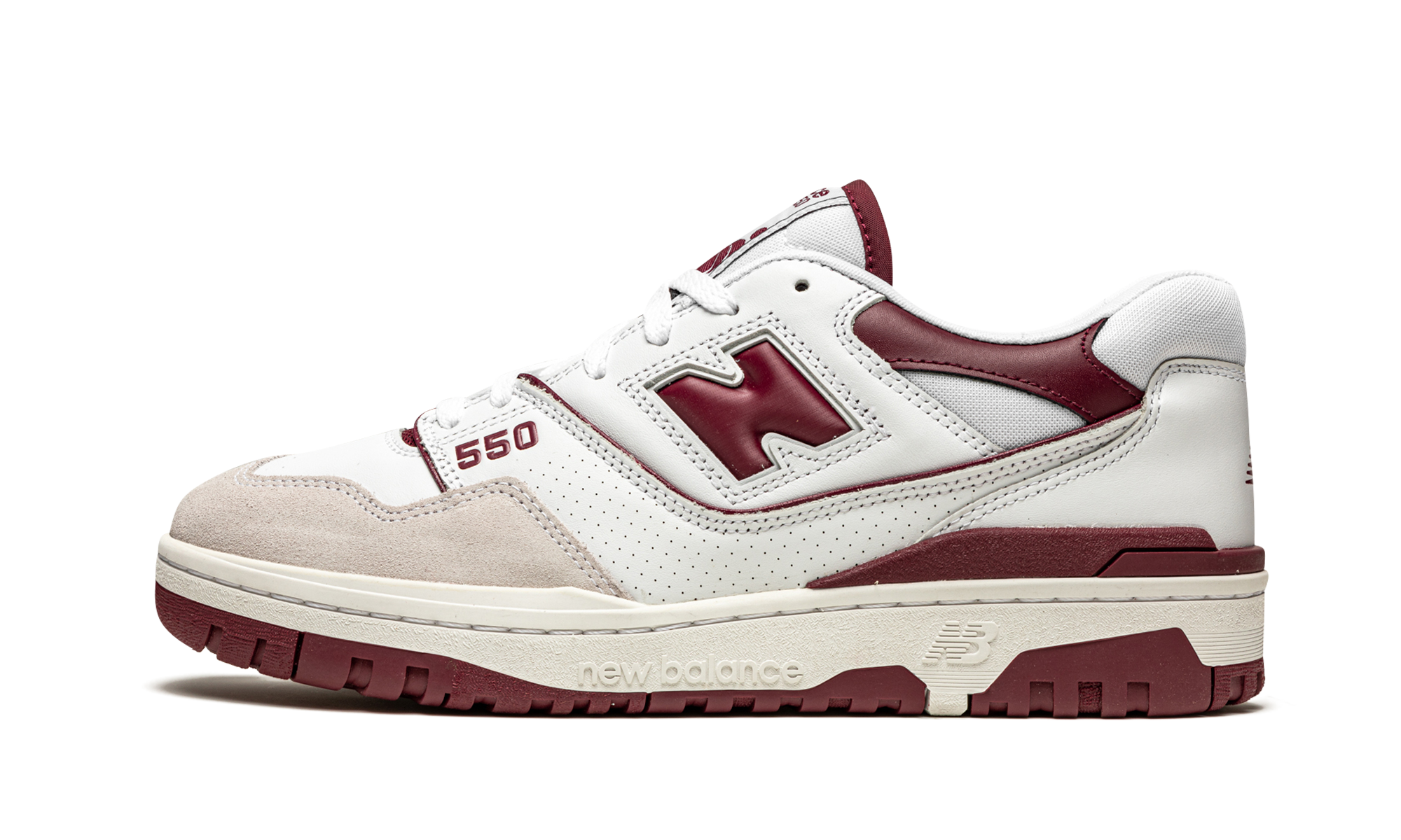 New Balance 550 Sea Salt Burgundy 1