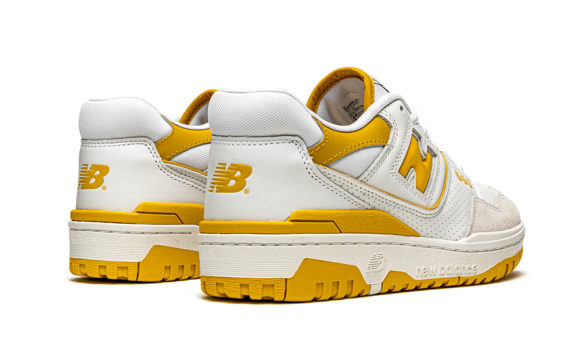 New Balance 550 Sea Salt Varsity Gold 3