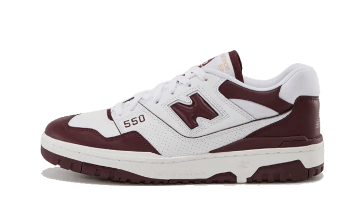 New Balance 550 White Burgundy 1