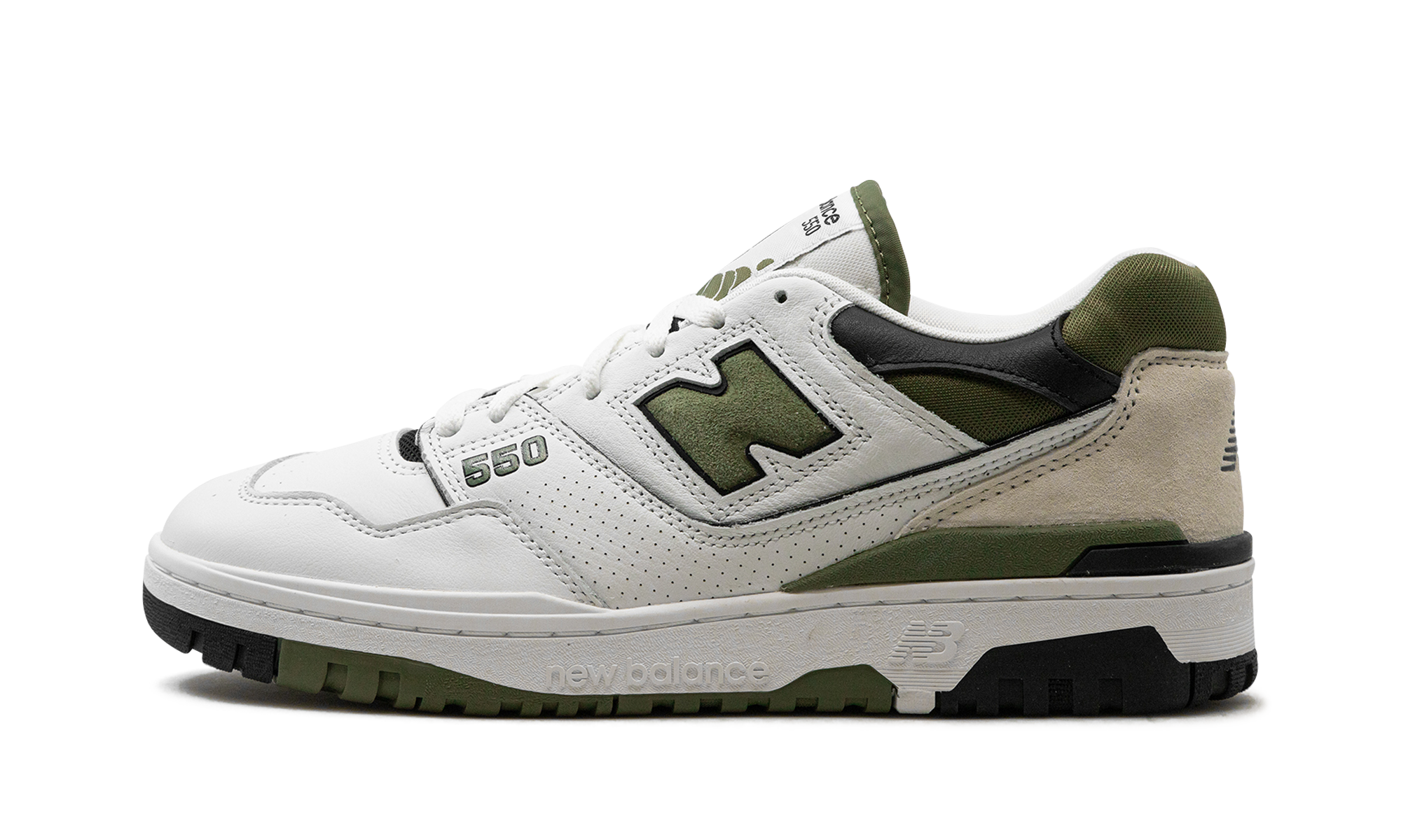 New Balance 550 White Dark Olivine 1