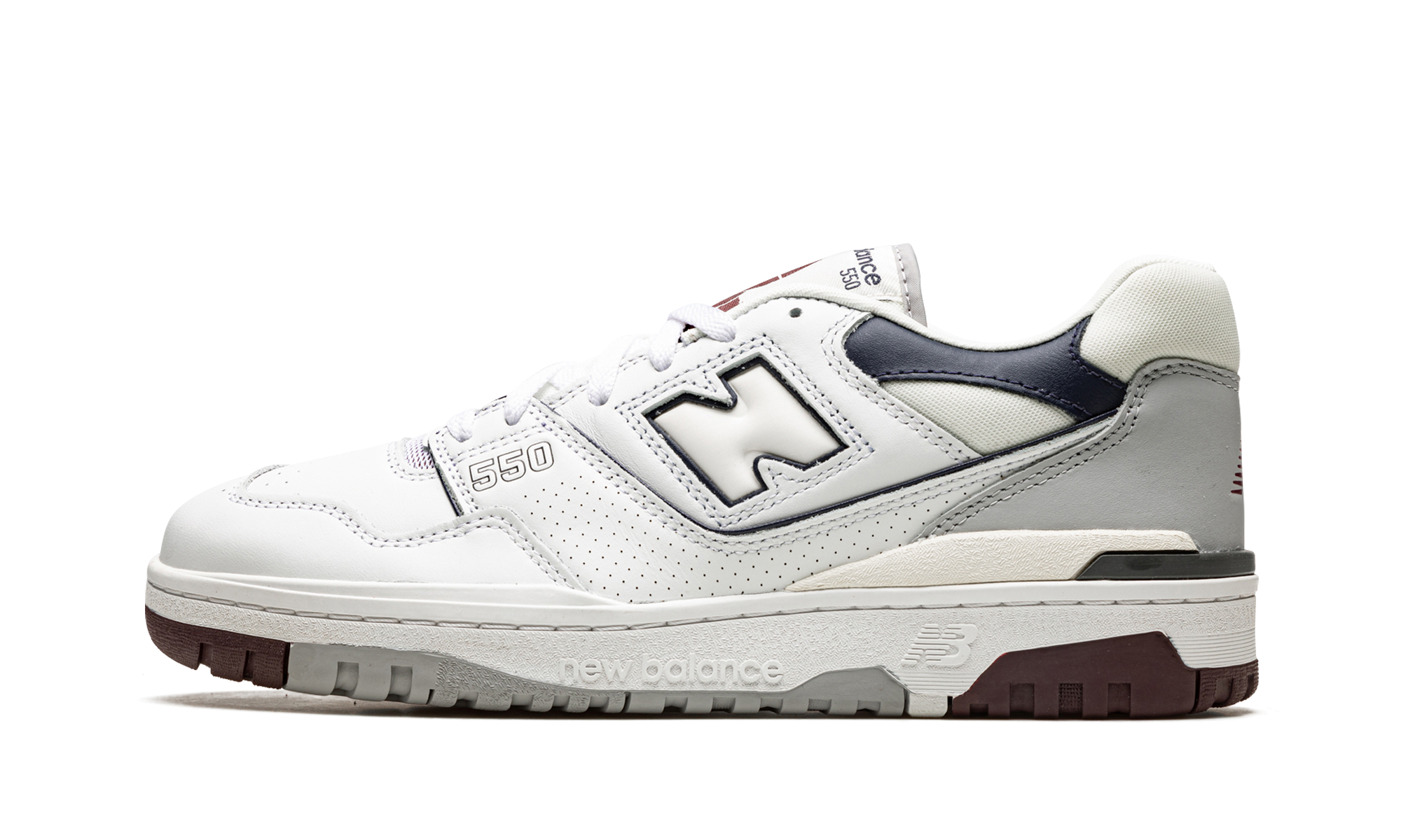 New Balance 550 White Maroon Natural Indigo 1
