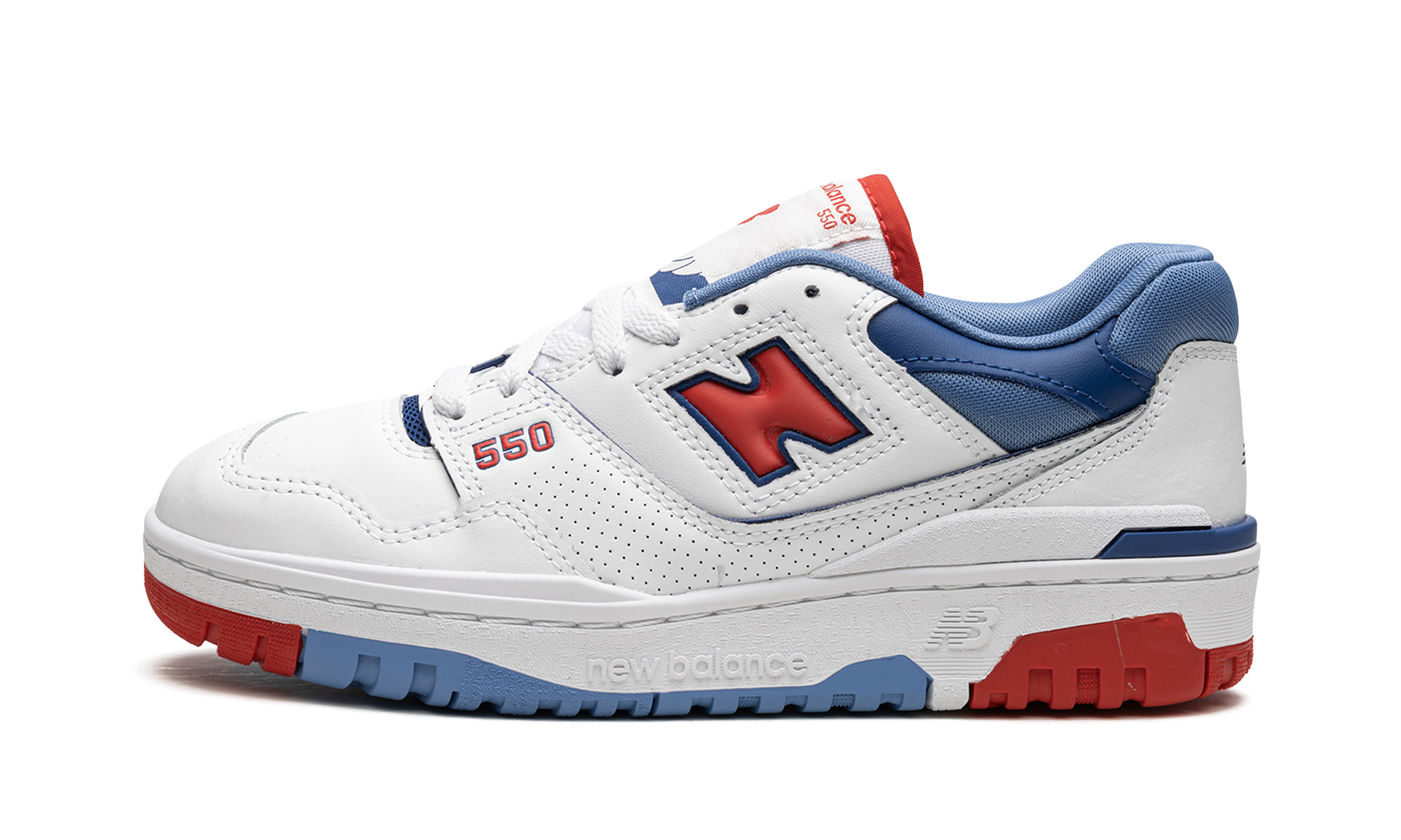 New Balance 550 White True Red Atlantic Blue 1