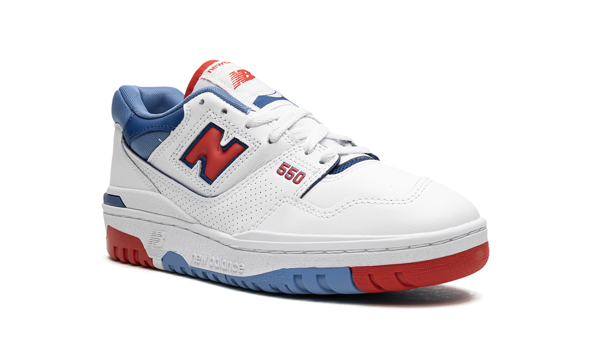 New Balance 550 White True Red Atlantic Blue 2