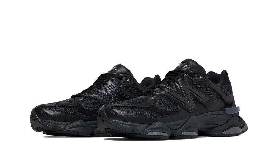 New Balance 9060 Triple Black Leather 2
