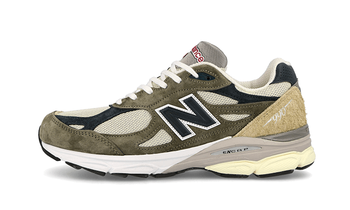 New Balance 990 V3 Made In USA Green Cream 1