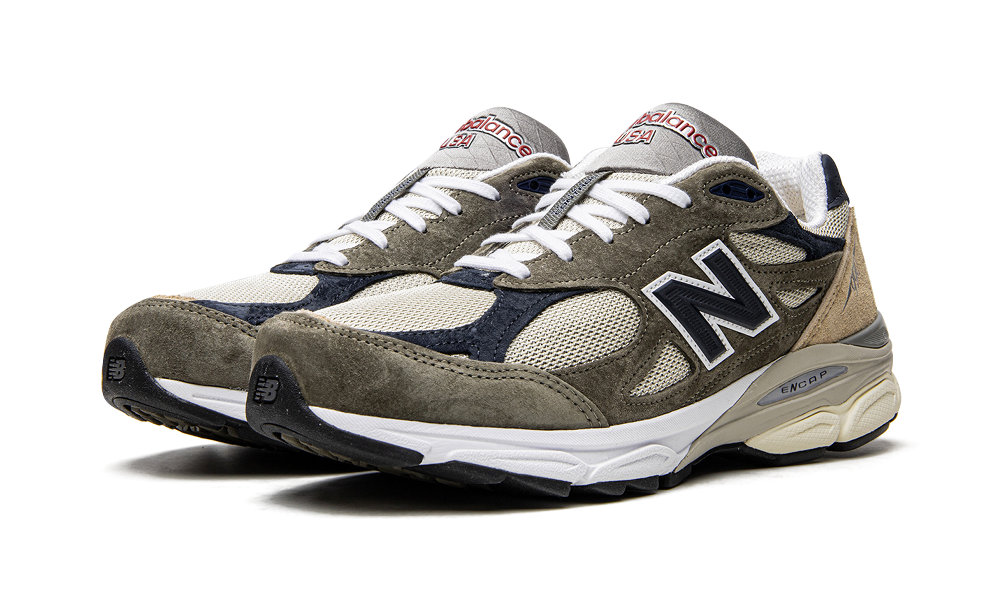 New Balance 990 V3 Made In USA Green Cream 3