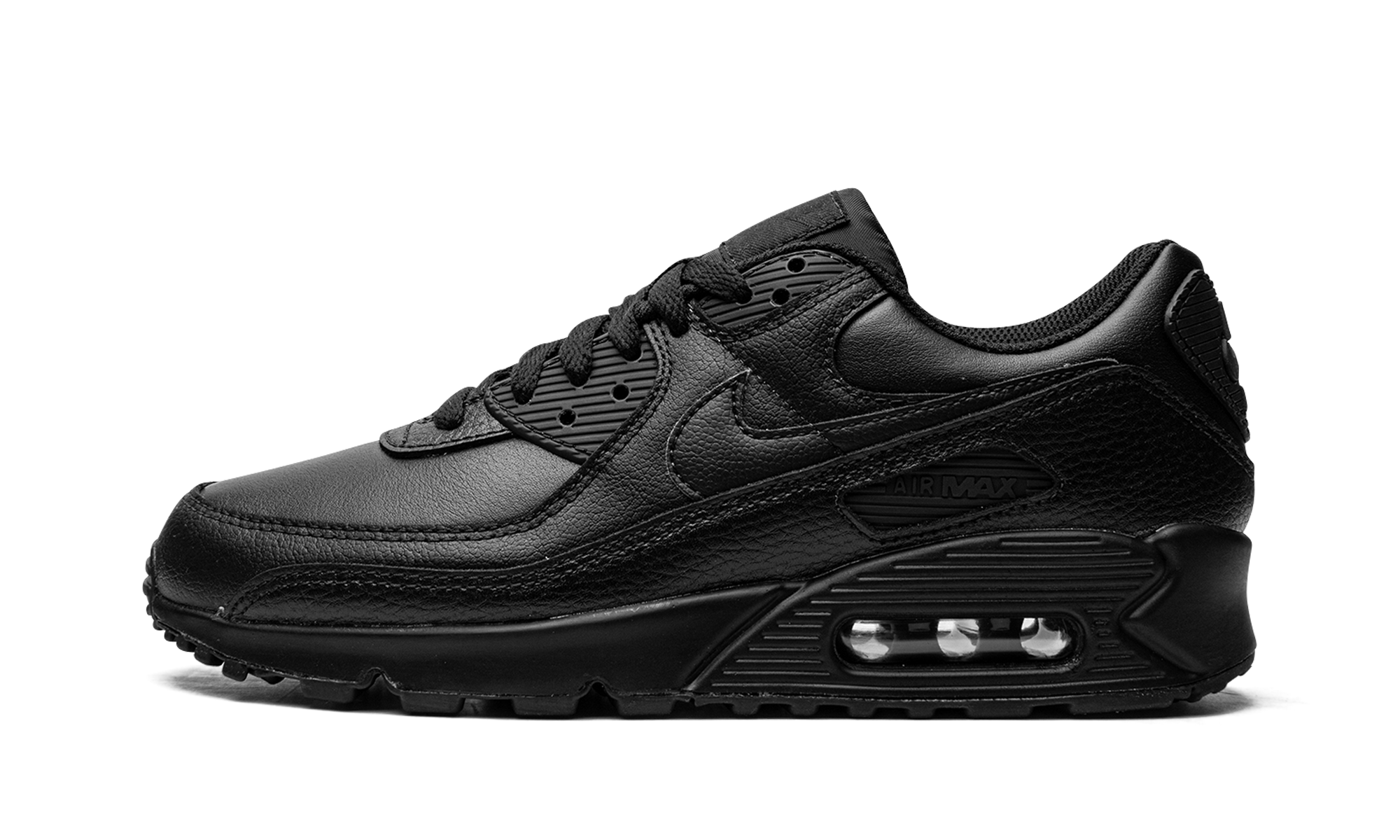 Nike Air Max 90 Leather Triple Black 1