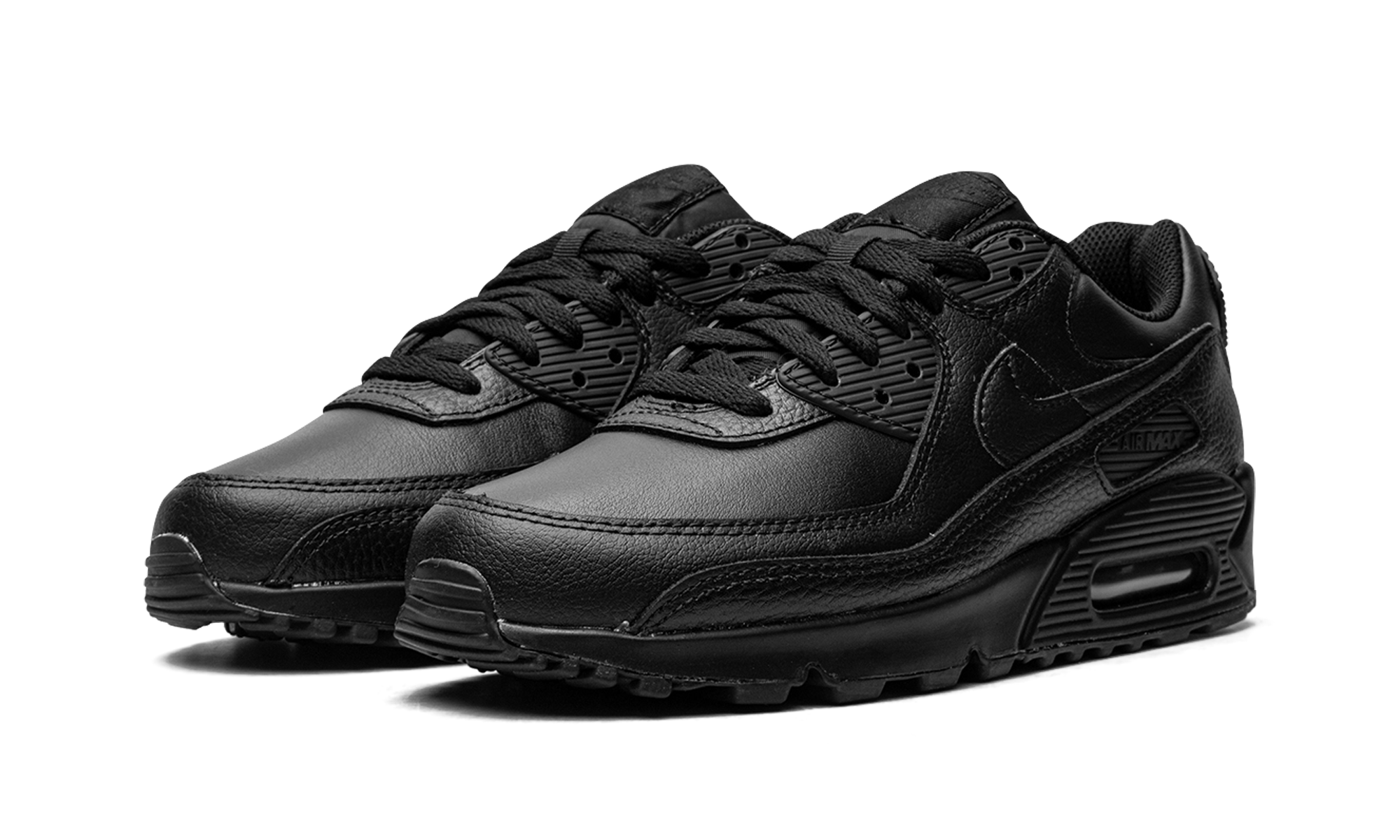 Nike Air Max 90 Leather Triple Black 2