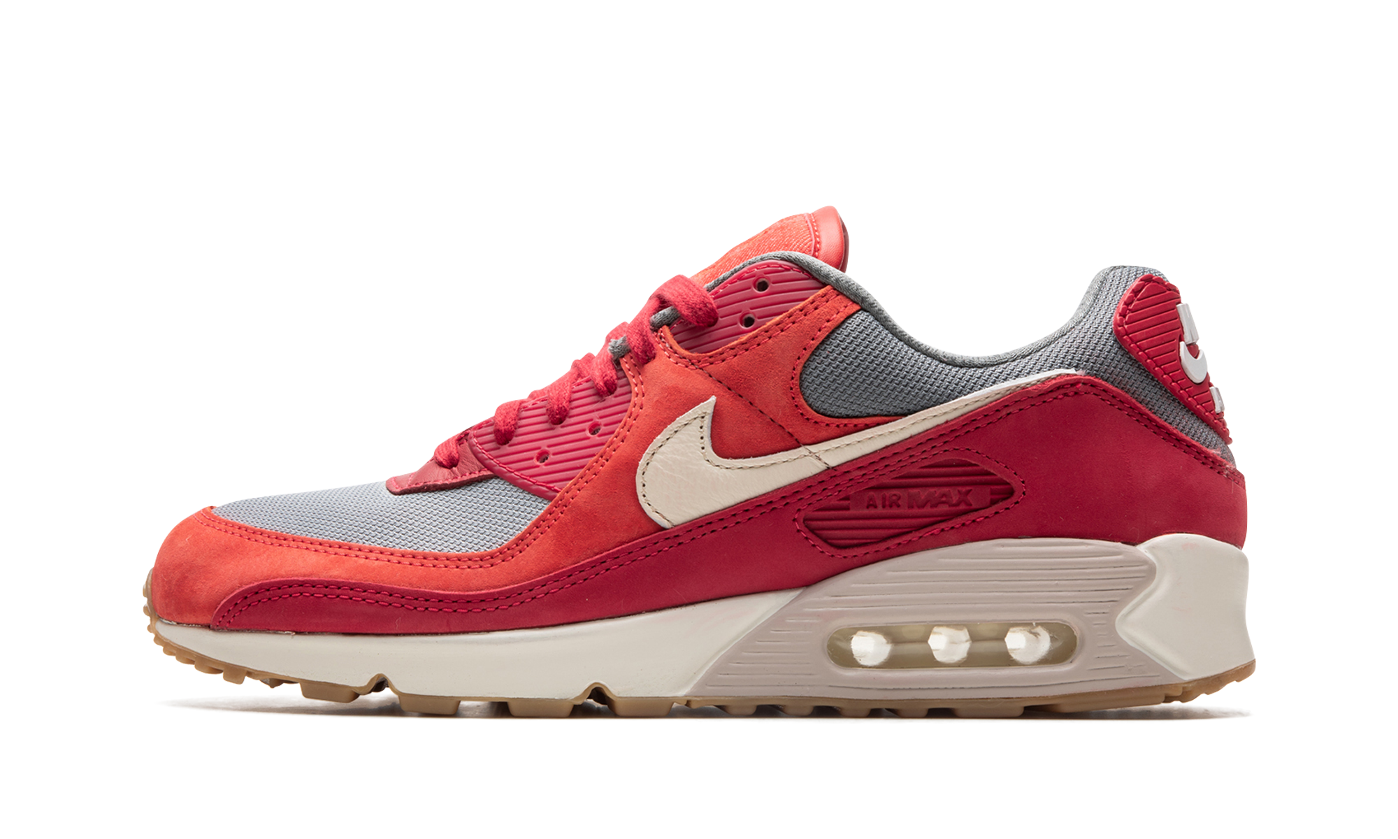 Nike Air Max 90 Premium Gym Red Smoke Grey Gum 1