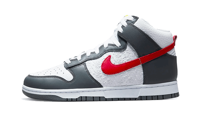 Nike Dunk High Embossed Basketball Gray Red 1