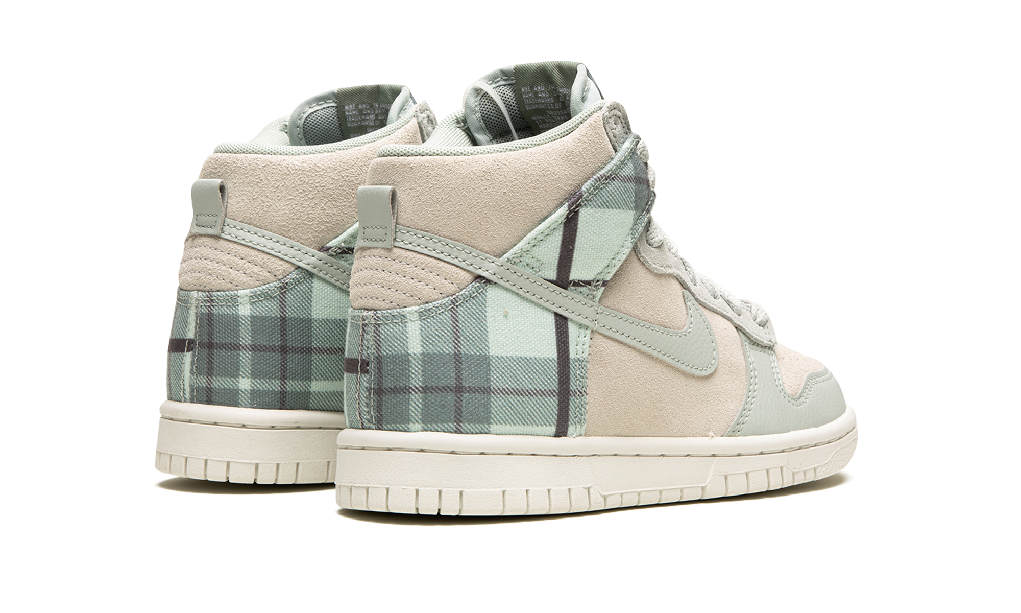 Nike Dunk High SE Tartan Plaid White Light Green (GS)
