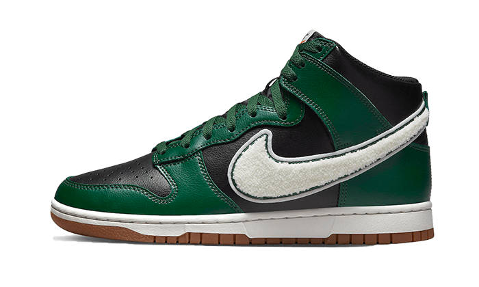 Nike Dunk High Swoosh caterpillar Black Green 1