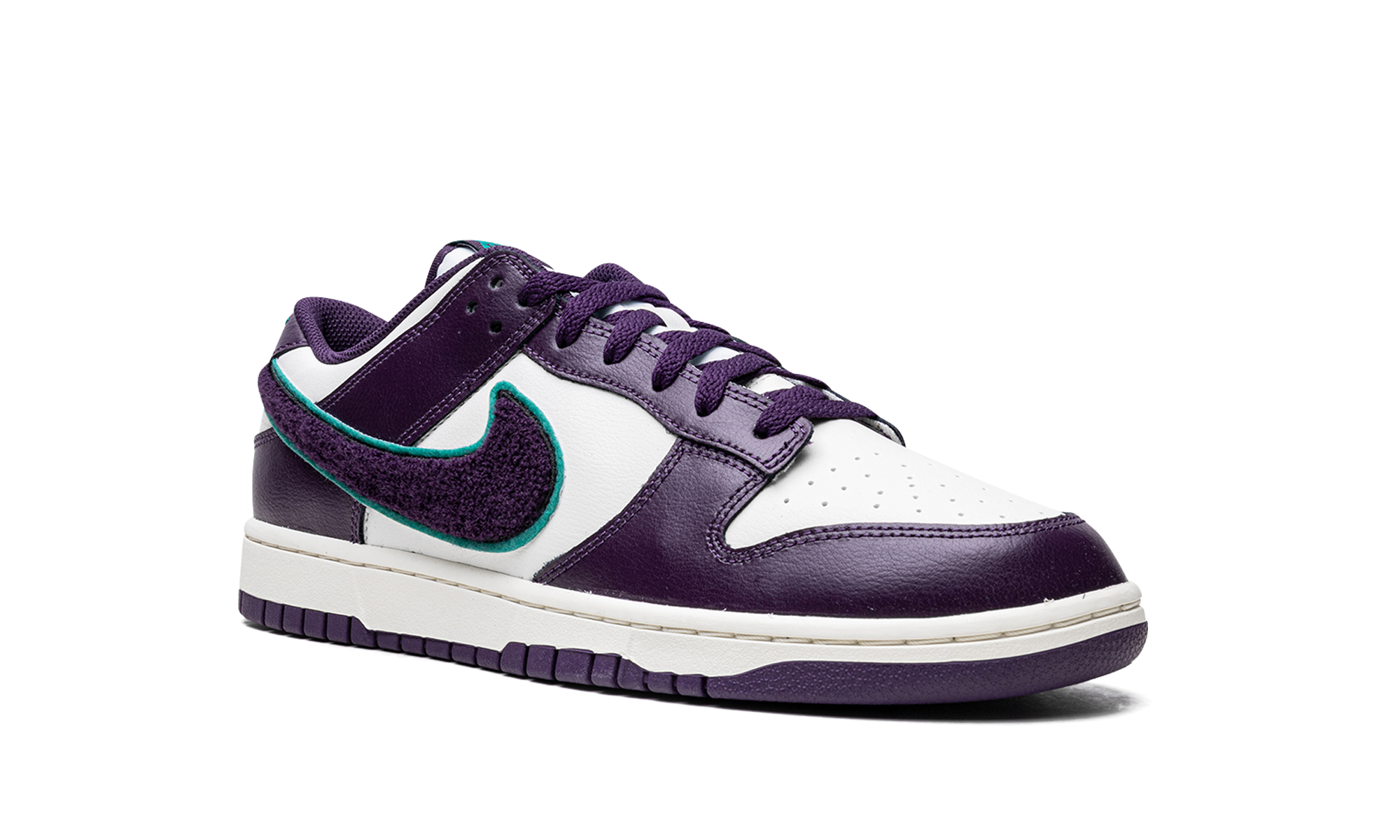 Nike Dunk Low Chenille Swoosh Sail Grand Purple 2