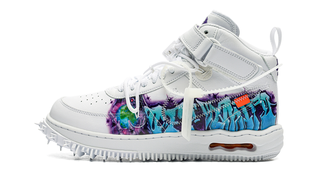Off-White x Nike Air Force 1 Mid Graffiti White 1