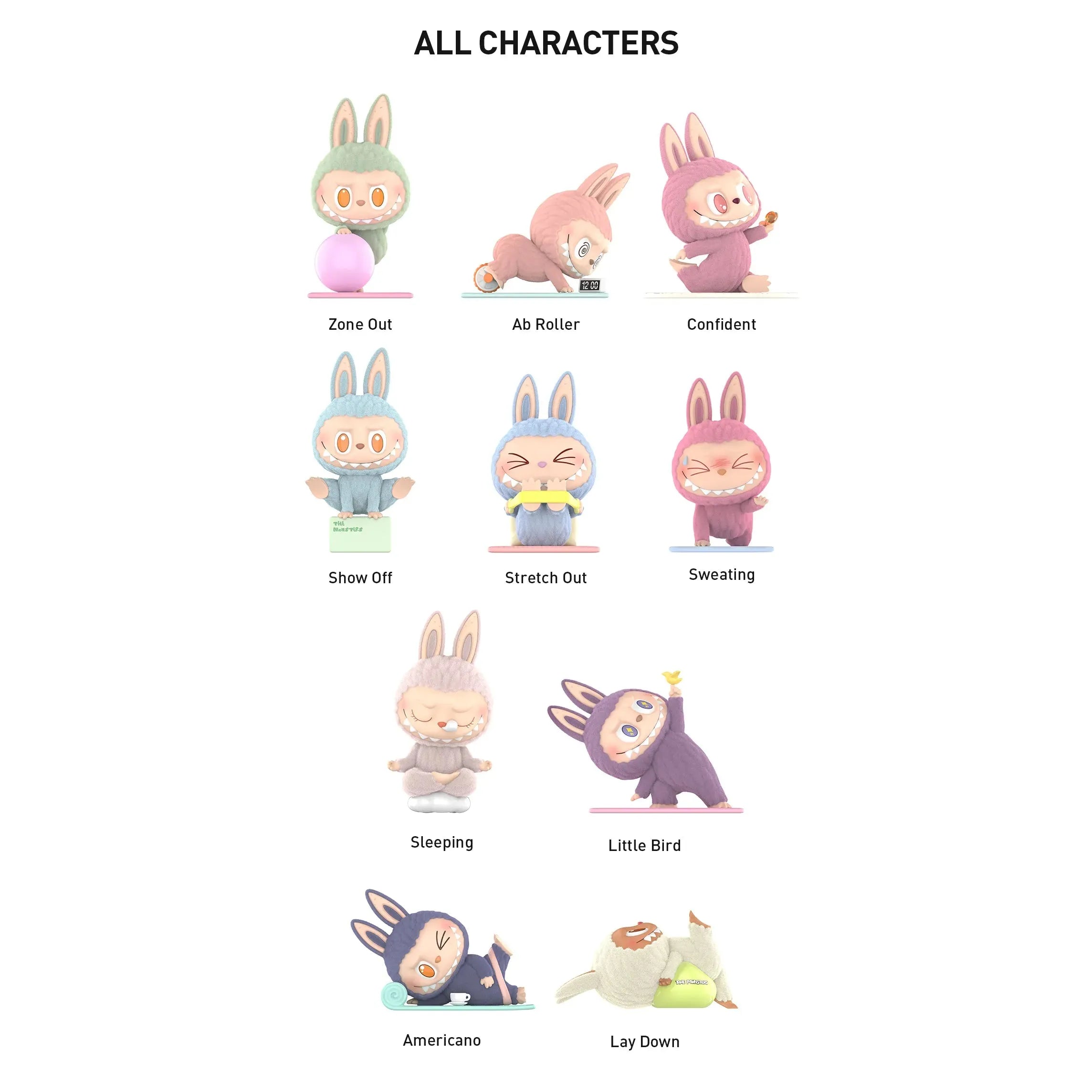 Pop Mart Labubu The Monsters - Lazy Yoga Series 3