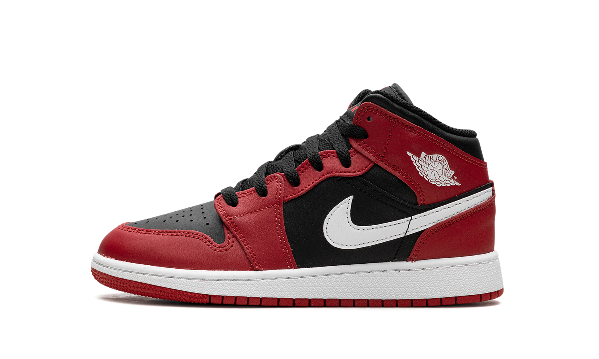 Air Jordan 1 Mid Gym Red Black White (GS)